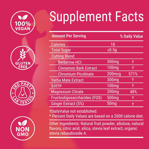 Cutting Mix Drink – Supports Satiety Signaling, Strawberry Açaí Flavor