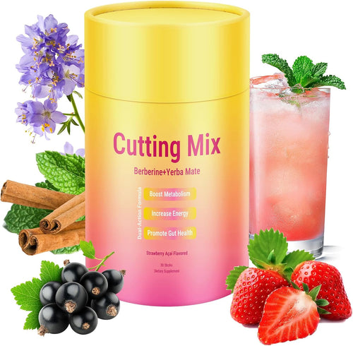Cutting Mix Drink – Supports Satiety Signaling, Strawberry Açaí Flavor